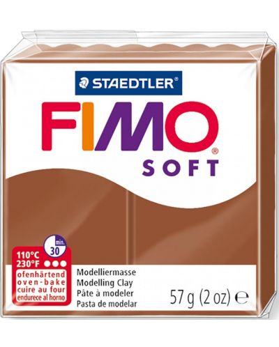 Полимерна глина Staedtler Fimo Soft, - 57 g, кафява - 1