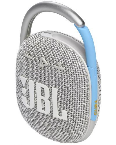 Портативна колонка JBL - Clip 4 Eco, бяла/сребриста - 2