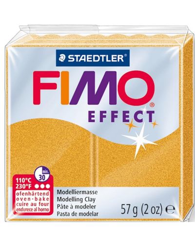 Полимерна глина Staedtler Fimo Effect - 57g, златиста - 1