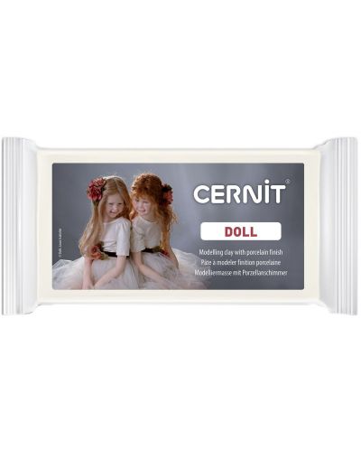 Полимерна глина Cernit Doll - Бяла, 500 g - 1