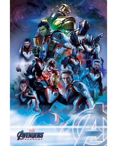 Макси плакат Pyramid Marvel: Avengers - Endgame (Quantum Realm Suits) - 1