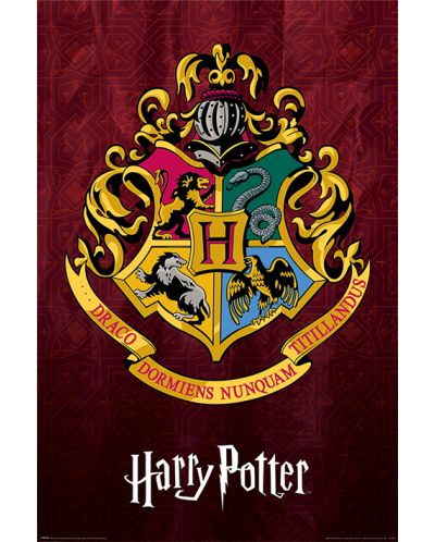 Макси плакат Pyramid Movies: Harry Potter - Hogwarts School Crest - 1