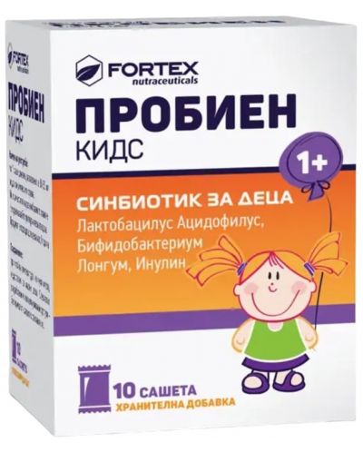 Пробиен Кидс Синбиотик за деца, 10 сашета, Fortex - 1