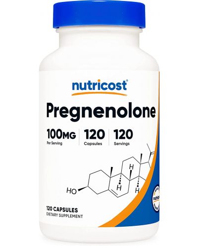 Pregnenolone, 100 mg, 120 капсули, Nutricost - 1