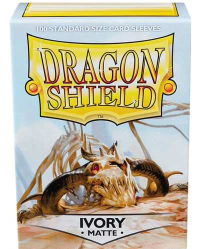 Протектори за карти Dragon Shield Sleeves - Matte Ivory (100 бр.) - 1