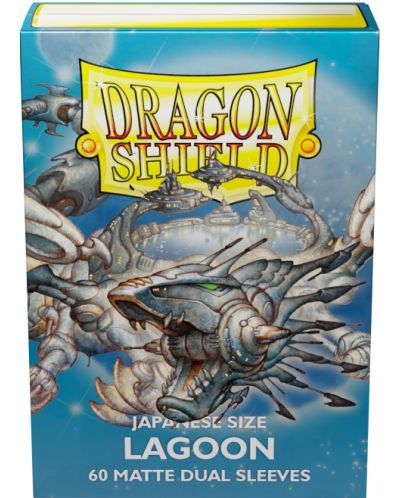 Протектори за карти Dragon Shield Dual Sleeves - Small Matte Lagoon (60 бр.) - 1