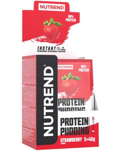 Protein Pudding, ягода, 5 сашета, Nutrend - 1