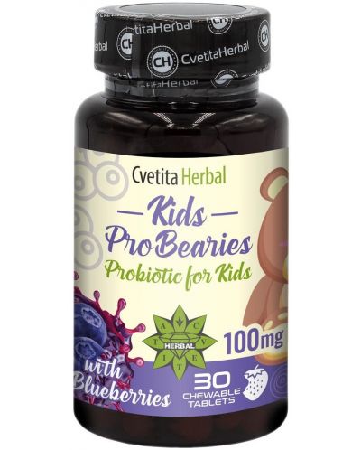 Kids Pro Bearies, 100 mg, 30 таблетки, Cvetita Herbal - 1