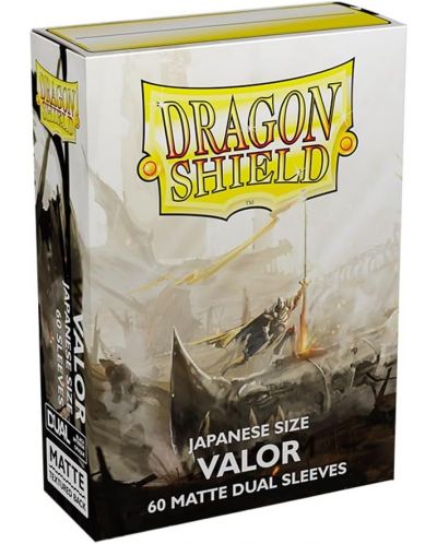 Протектори за карти Dragon Shield - Matte Dual Sleeves Small Size, Valor (60 бр.) - 1