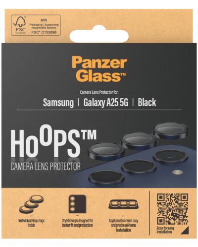 Протектор за камера PanzerGlass - Hoops, Galaxy A25 5G, черен - 4
