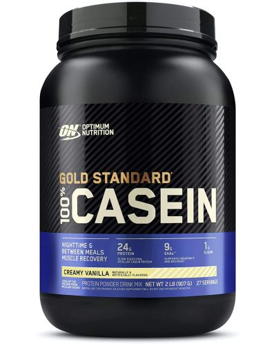 Gold Standard 100% Casein, бисквити и сметана, 907 g, Optimum Nutrition - 1