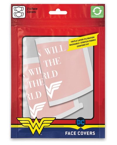 Предпазна маска Pyramid DC Comics: Wonder Woman - Save The World, 2 бр. - 2