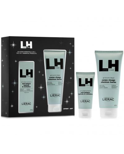 Lierac Homme Комплект за мъже - Гел-крем за лице и очи и душ гел 3 в 1, 50 + 200 ml (Лимитирано) - 1