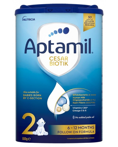 Преходно мляко Aptamil - Cesar Biotik 2, 800 g - 1