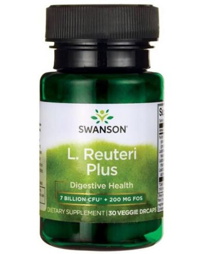 L. Reuteri Plus, 30 растителни капсули, Swanson - 1