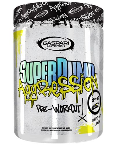 SuperPump Aggression, лимон, 450 g, Gaspari Nutrition - 1