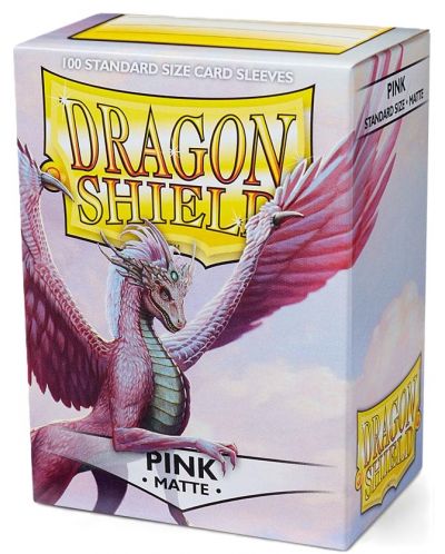 Протектори за карти Dragon Shield Sleeves - Matte Pink (100 бр.) - 1
