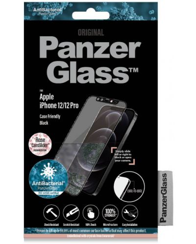 Стъклен протектор PanzerGlass - CamSlide, iPhone 12/12 Pro, Swarovski - 2