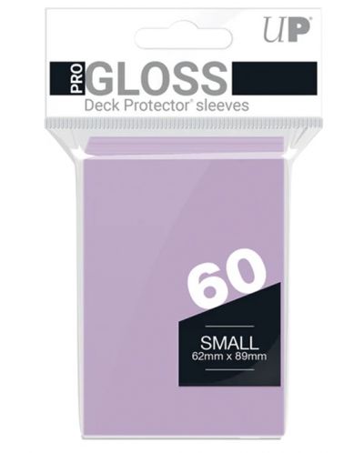 Протектори за карти Ultra Pro - PRO-Gloss Small Size, Lilac (60 бр.) - 1