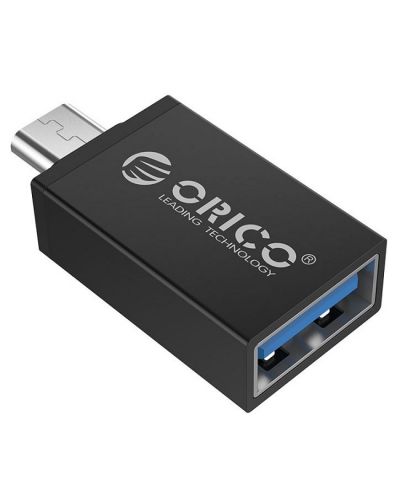 Адаптер Orico - CBT-UM01-BK, Micro USB/USB-A, черен - 1