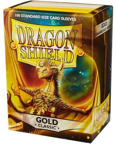 Протектори за карти Dragon Shield Classic Sleeves - Gold (100 бр.) - 1