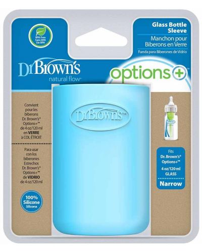 Протектор за стъклено шише Dr. Brown's - Options+ Narrow, 120 ml, Син - 4
