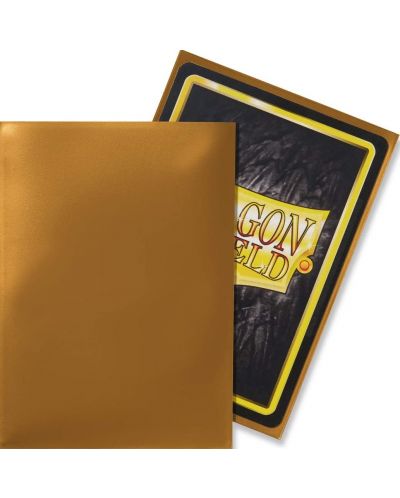 Протектори за карти Dragon Shield Classic Sleeves - Gold (100 бр.) - 3