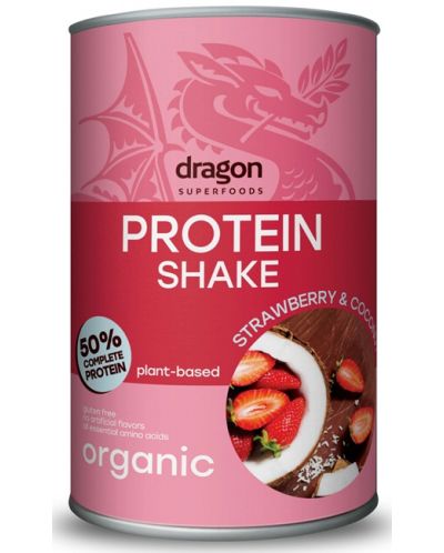 Протеинов шейк, ягода и кокос, 450 g, Dragon Superfoods - 1