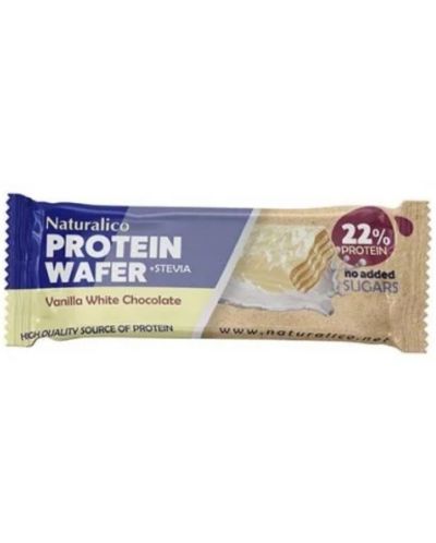 Protein Wafer, ванилия и бял шоколад, 16 броя, Naturalico - 1