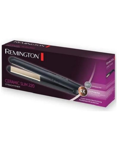 Преса за коса Remington - S1510, 220°C, керамично покритие, черна - 2