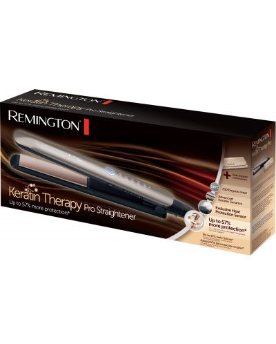 Преса за коса Remington - S8590, 230ºC, керамично покритие, бежова - 2