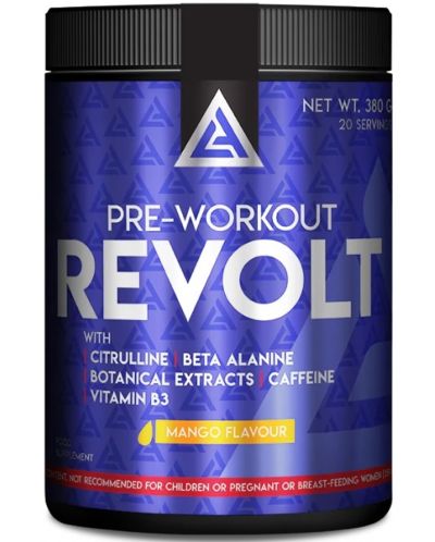 Pre-Workout Revolt, манго, 380 g, Lazar Angelov Nutrition - 1