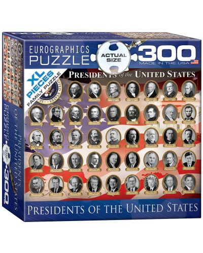 Пъзел Eurographics от 300 XL части - Президенти на САЩ - 1