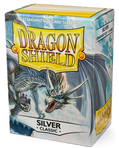 Протектори за карти Dragon Shield Classic Sleeves - Silver (100 бр.) - 1