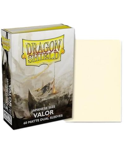 Протектори за карти Dragon Shield - Matte Dual Sleeves Small Size, Valor (60 бр.) - 2