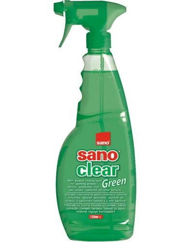 Препарат за прозорци Sano - Clear Green, 1 L - 1