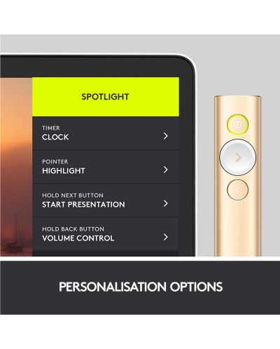 Презентер Logitech - Spotlight Presentation Remote, безжичен, златист - 9