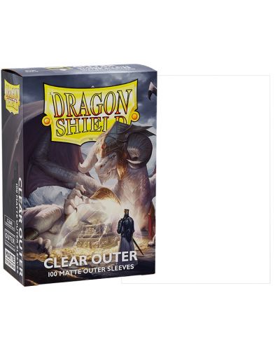 Протектори за карти Dragon Shield Standard Size Sleeves - Matte Clear Outer (100 бр.) - 2