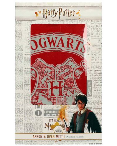 Престилка за готвене SD Toys Movies: Harry Potter - Hogwarts Logo - 2