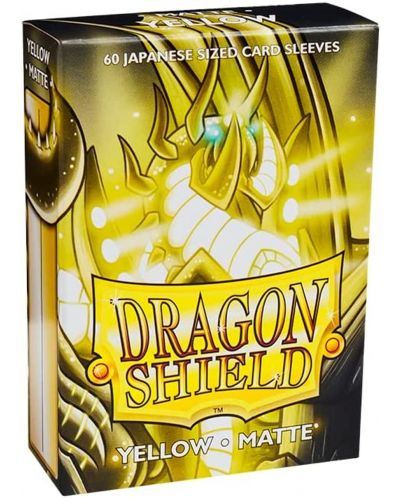 Протектори за карти Dragon Shield Sleeves - Small Matte Yellow (60 бр.) - 1