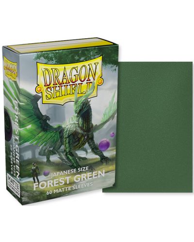 Протектори за карти Dragon Shield Sleeves - Small Matte Forest Green (60 бр.) - 2