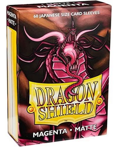 Протектори за карти Dragon Shield Sleeves - Small Matte Magenta (60 бр.) - 1