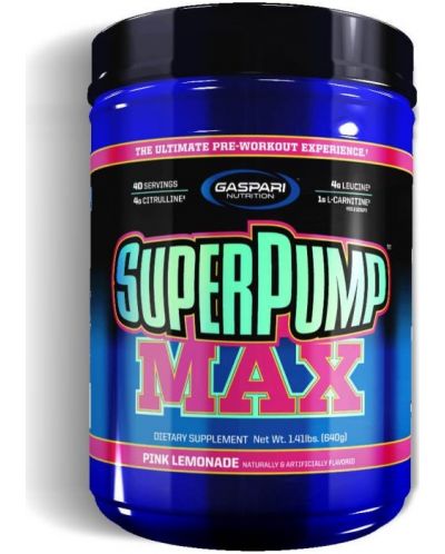 SuperPump Max, розова лимонада, 640 g, Gaspari Nutrition - 1