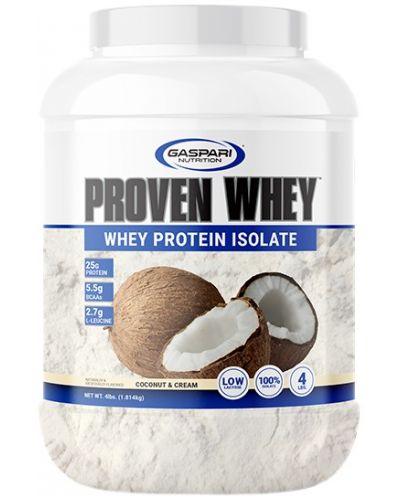 Proven Whey, Whey Protein Isolate, coconut & cream, 1814 g, Gaspari Nutrition - 1