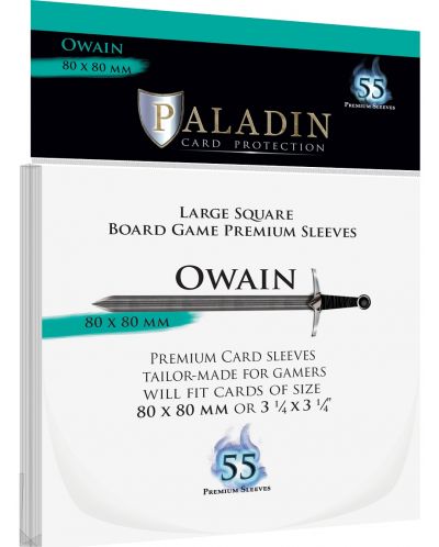 Протектори за карти Paladin - Owain 80 x 80 (55 бр.) - 1