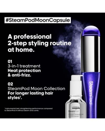 Преса за коса L’Oréal Professionnel Paris - SteamPod Moon Capsule, 210°C , Infinite Blue - 11