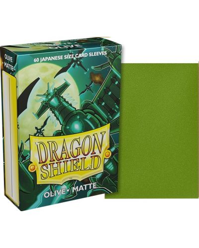 Протектори за карти Dragon Shield Sleeves - Small Matte Olive (60 бр.) - 2