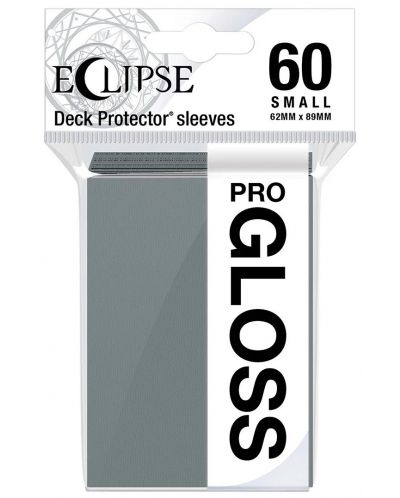 Протектори за карти Ultra Pro - Eclipse Gloss Small Size, Smoke Grey (60 бр.) - 1