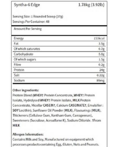 Syntha 6-EDGE, ванилия, 1780 g, BSN - 2
