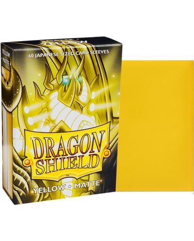 Протектори за карти Dragon Shield Sleeves - Small Matte Yellow (60 бр.) - 2